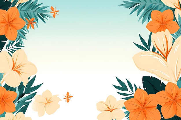 Tropical Spring Background Leaves