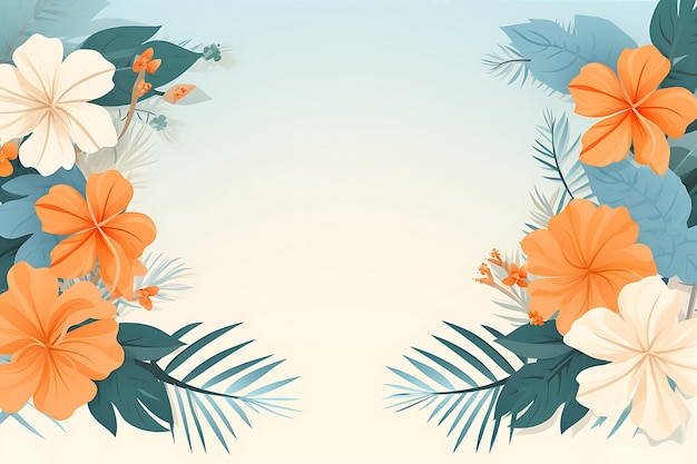 Tropical Spring Background Leaves