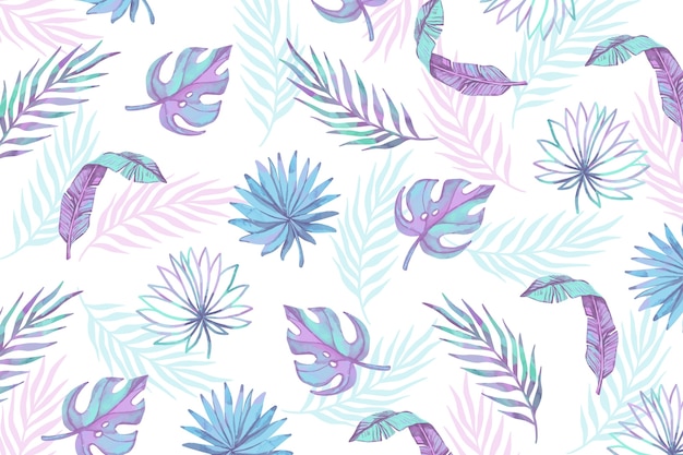 Tropical style leaves collection