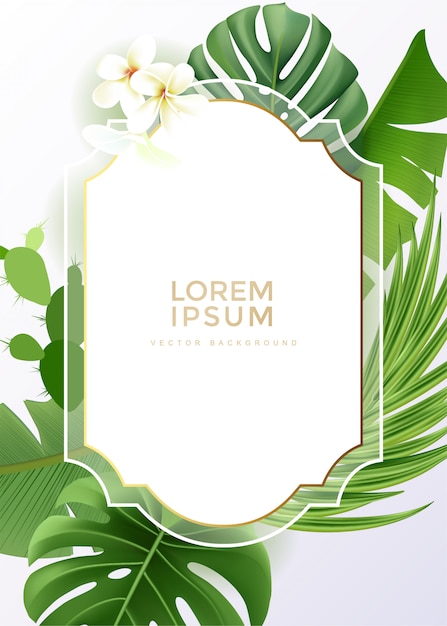 Tropical summer poster template