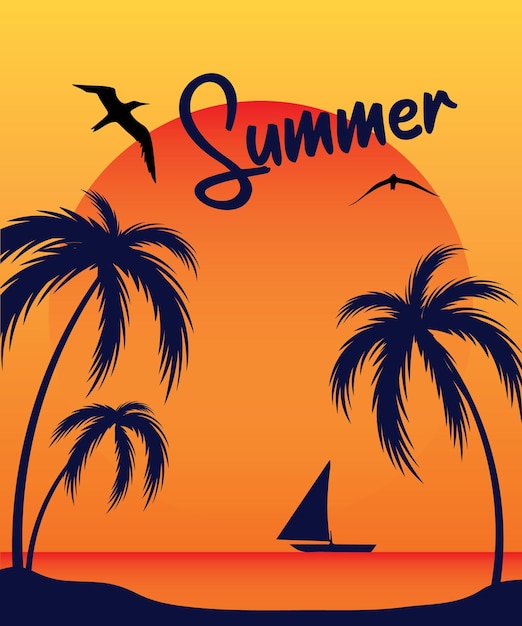 Tropical Summer vacation Summer template