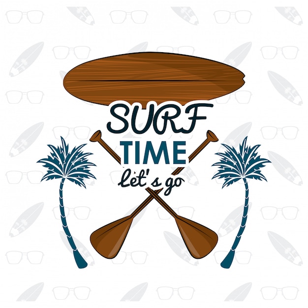 Tropical surfing lifestyle theme