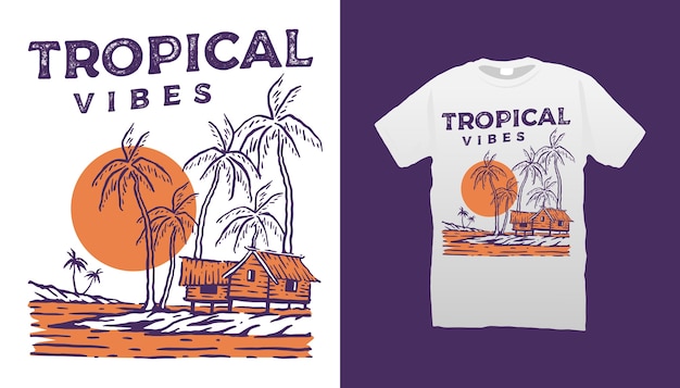 Tropical vibes tshirt 