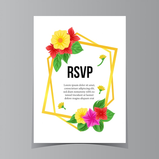 Tropical wedding frame