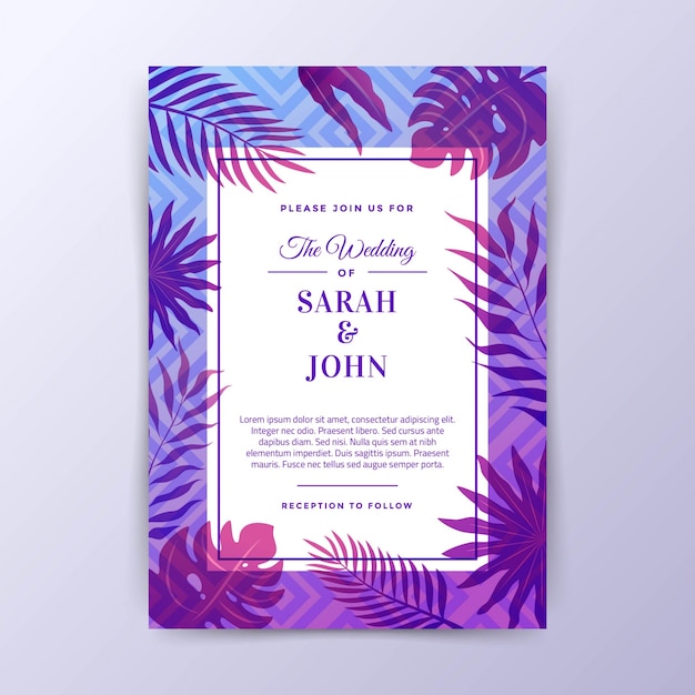 Tropical Wedding Invitation