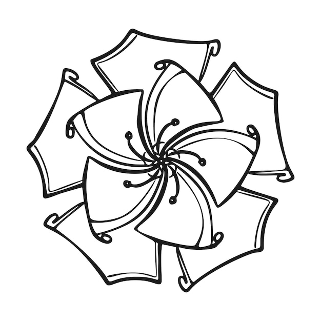 Tropisch bloempictogram Eenvoudige illustratie van tropisch bloem vectorpictogram voor Webontwerp dat op witte achtergrond wordt geïsoleerd