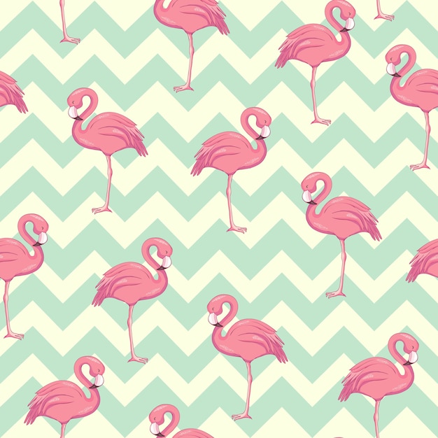 Tropisch flamingopatroon