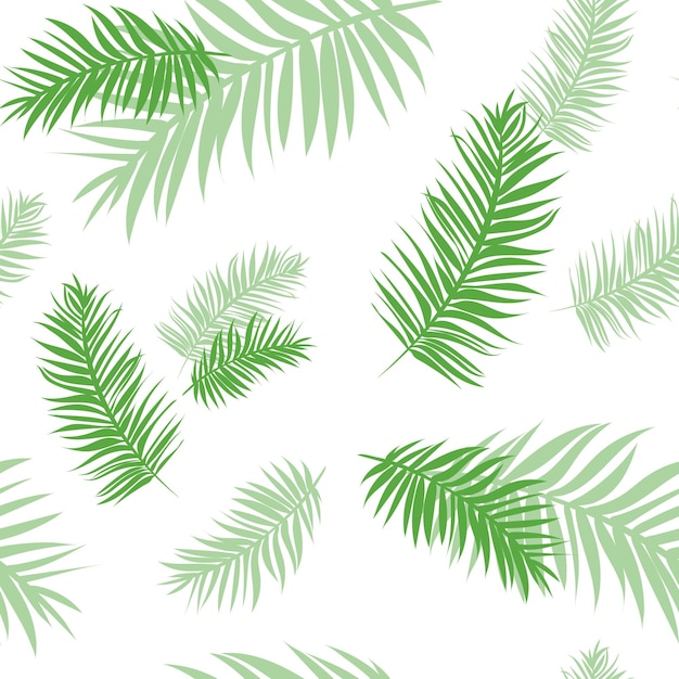 Tropisch naadloos patroon met palmbladeren Achtergrond van groene tropische bladeren