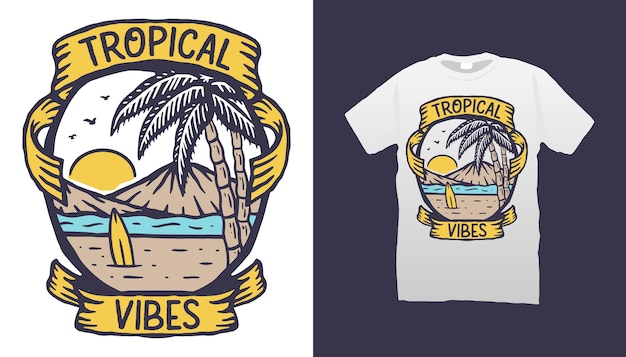 Tropisch vibes t-shirtontwerp