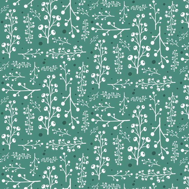 Tropische bloemen mintgroen