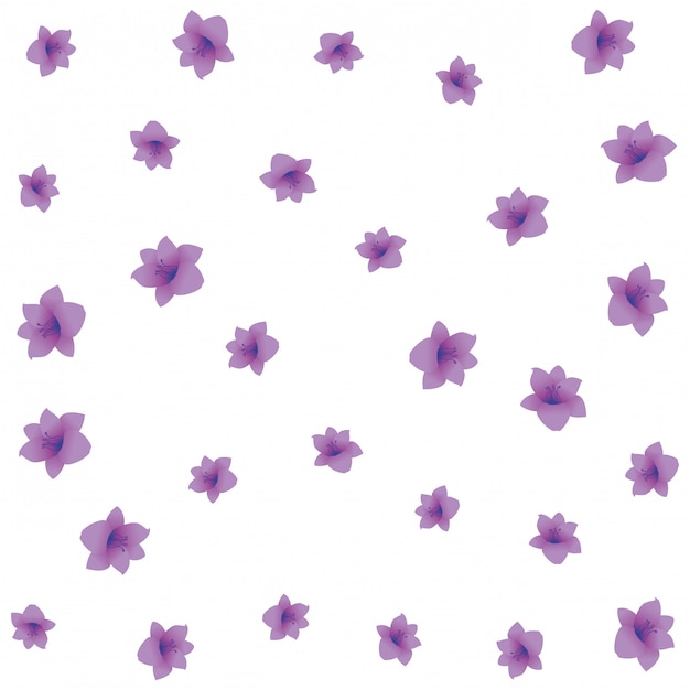 Tropische paarse bloemen patroon achtergrond