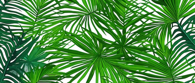 Tropische palmbladeren jungle groene bladeren naadloze vector bloemmotief achtergrond vector