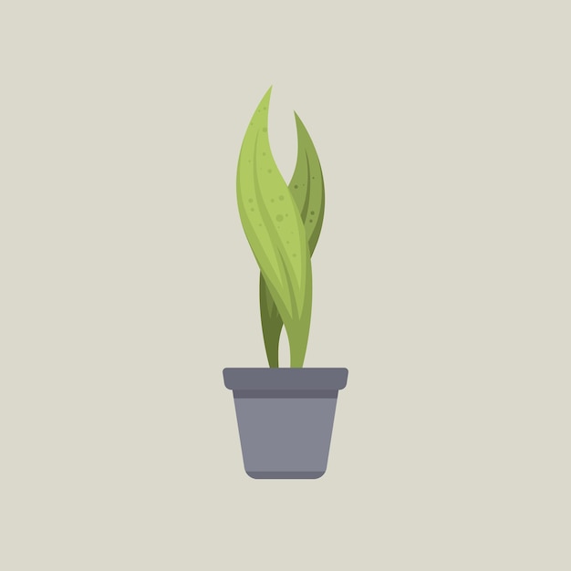 Tropische plant illustratie plat minimalistisch