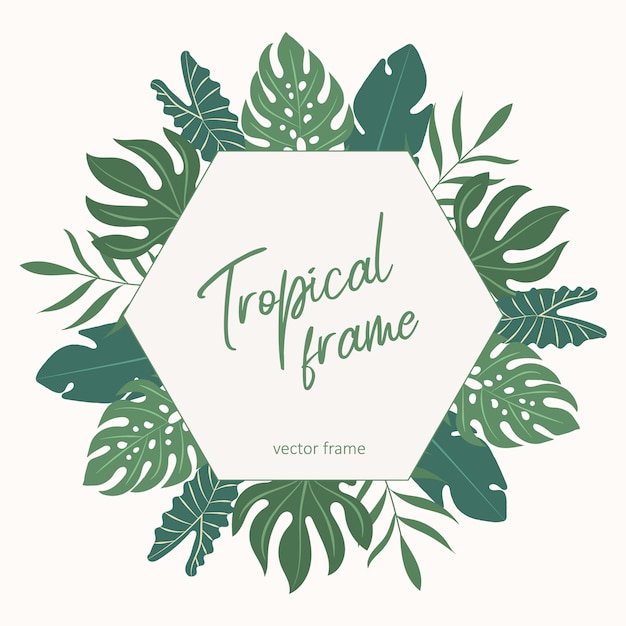 Tropische vector frame.