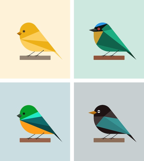 Vector tropische vogels