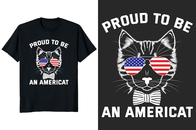 Trots om een Americat te zijn 4 juli Tshirt ontwerp vector illustratie typografie vintage retro tee
