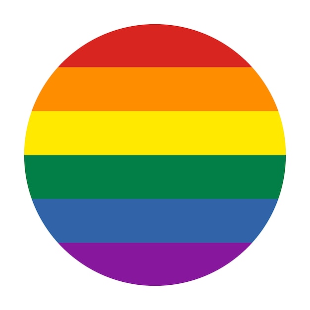 Trots vlag cirkel pictogram geïsoleerd op wit Platte vector pictogram voor apps en websites