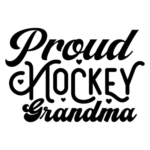 Trotse hockeyoma Retro SVG