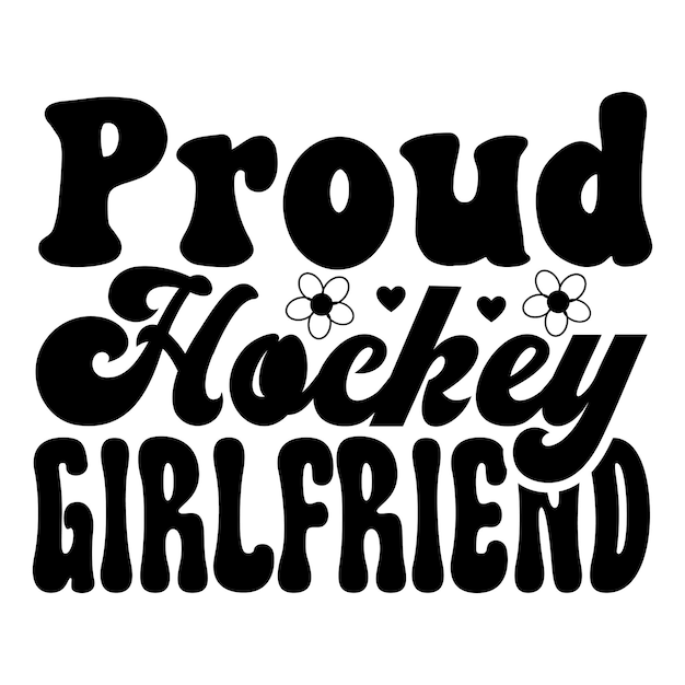 Trotse hockeyvriendin Retro SVG