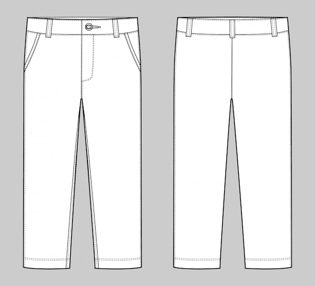 Vector trousers template