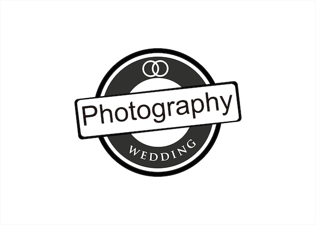 Vector trouwfotograaf logo sjabloon