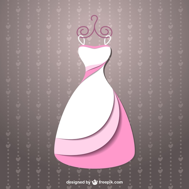 Trouwjurk gratis vector