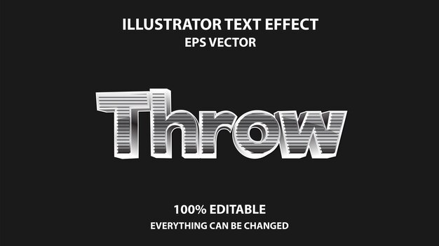 Vector trow bewerkbaar tekst effect