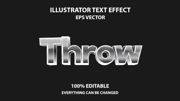 Vector trow bewerkbaar tekst effect