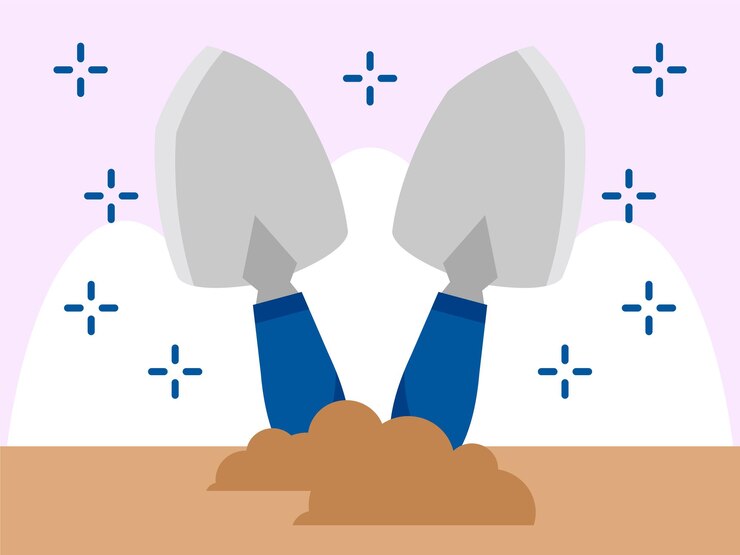 Vector trowel concept illustration stylish and beautiful
