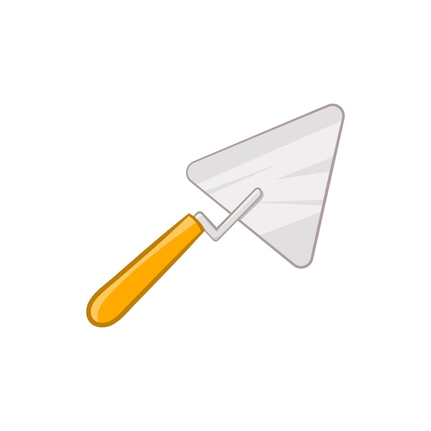 Trowel icon in cartoon style isolated on white background Repair symbol