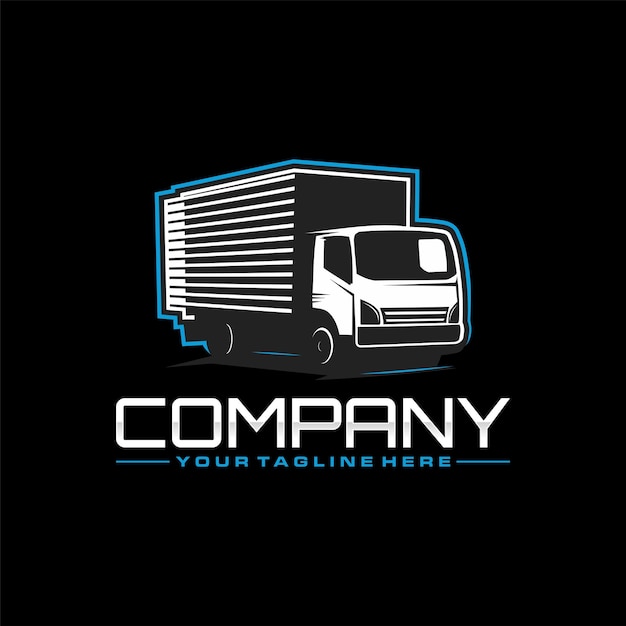 Vector truck box logo truck delivery logo