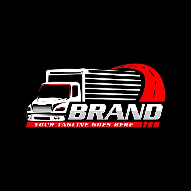 Vector truck box logo truck delivery logo