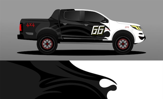 Truck car decal wrap design Premium Vector