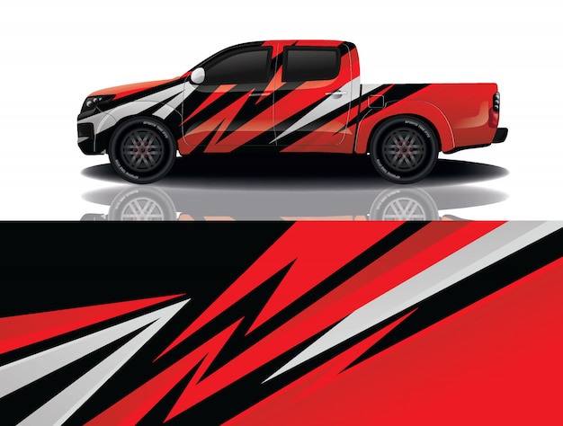 Truck car decal wrap design vector