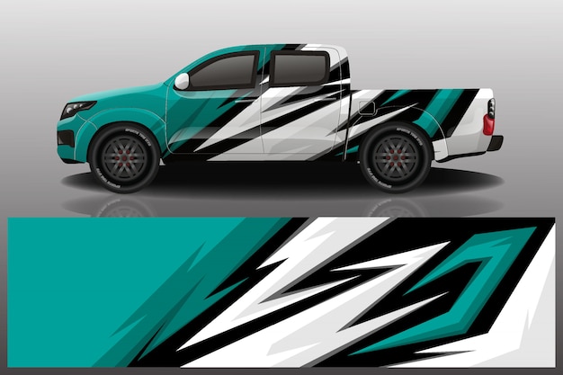 truck car decal wrap design vector