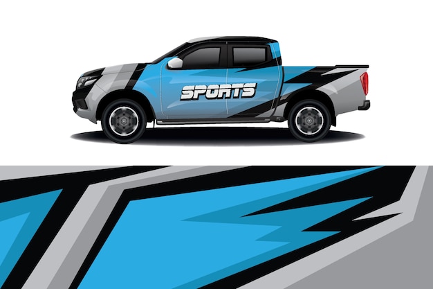 Truck car decal wrap design