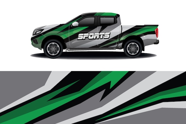 Truck car decal wrap design