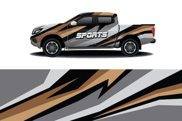 Truck car decal wrap design