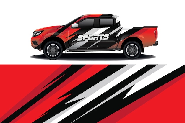 Truck car decal wrap design