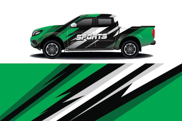 Truck car decal wrap design