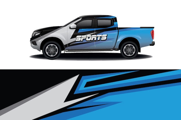 Truck car decal wrap design