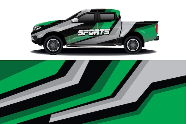 Truck car decal wrap design