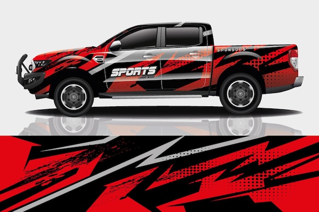 Truck car decal wrap design  