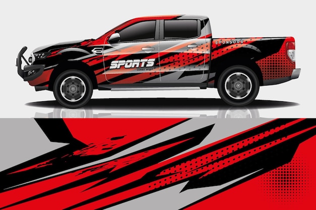 Truck car decal wrap design  