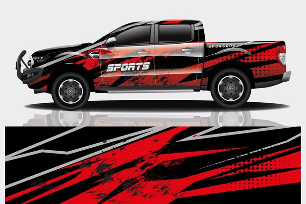 Truck car decal wrap design  