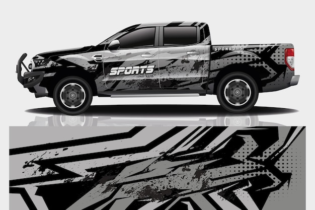 Truck car decal wrap design