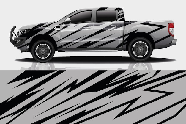 Vector truck car decal wrap design