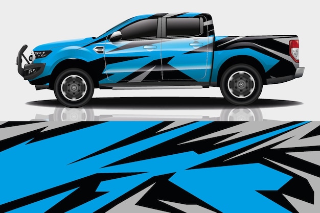 Vector truck car decal wrap design