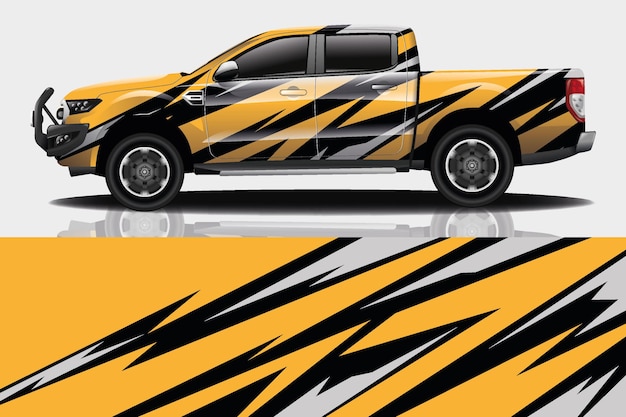 Truck car decal wrap design