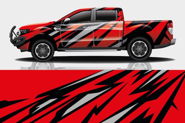 Truck car decal wrap design